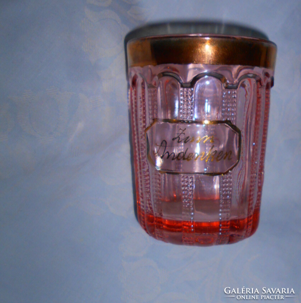 Antique glass souvenir glass