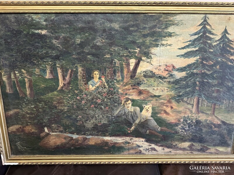 Old painting emecz g. 1925 with Signo