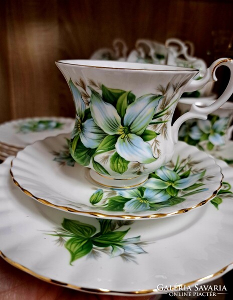 Beautiful royal albert trillium coffee trio!