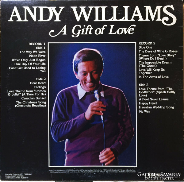 Andy Williams - A Gift Of Love (2xLP, Comp)