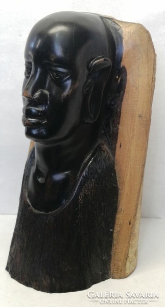 Unfinished carved hardwood sculpture, unique exotic craft rarity.