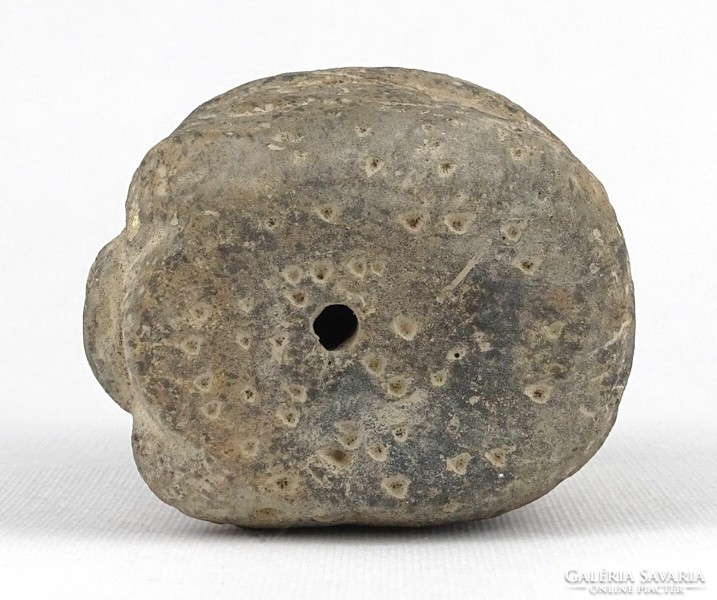 1P813 Közép-amerikai Olmék kerámia fej "Olmék óriásarc" 10.5 cm