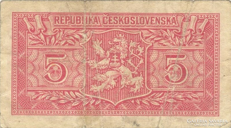 5 korun korona 1949 Csehszlovákia 1.