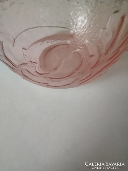 Jénai üveg étkészlet, tálaló, rózsaszin 49 db os