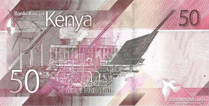 50 shilingi 2019 Kenya UNC