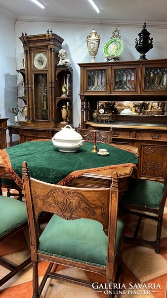 Monarchical Neo-Renaissance dining room and living room furniture collection