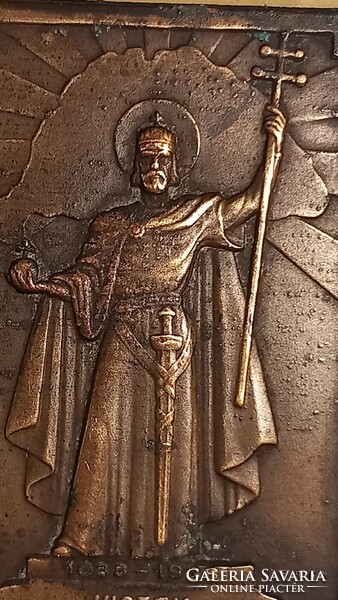 1938-As irredenta copper plaque, on a marble slab