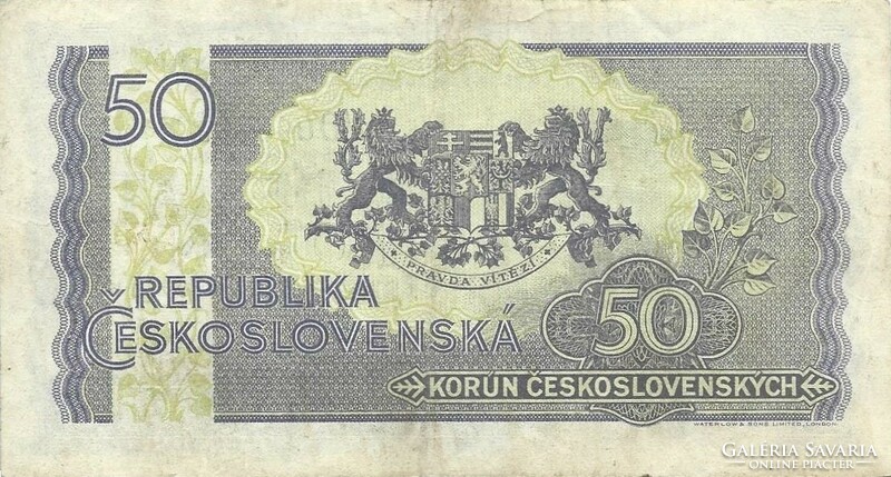 50 korun korona 1945 Csehszlovákia 2.