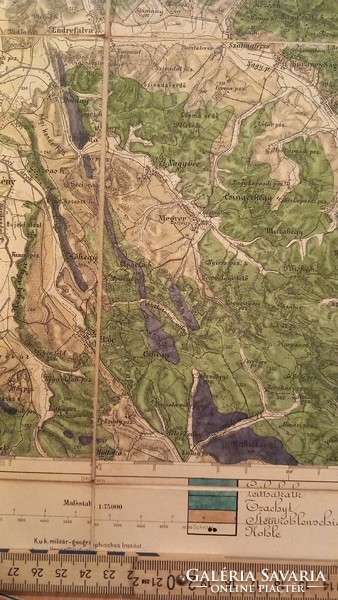 1885 Salgótarján és környéke ( Szécsény stb. ) katonái térképe K.u.K.