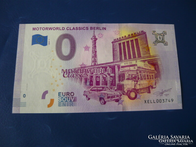 Germany 0 euro 2019 berlin motorworld museum car bus! Rare commemorative paper money! Unc