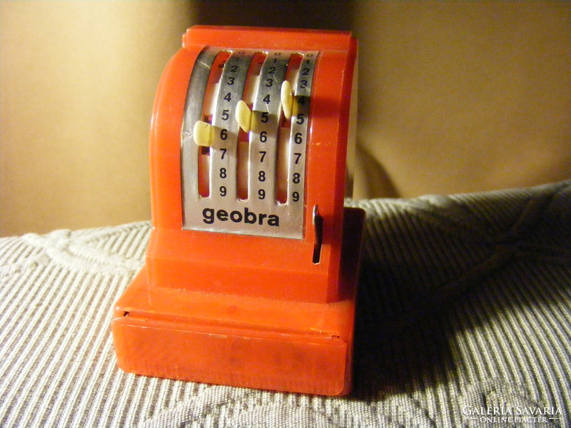 Retro  Geobra játék pénztárgép kassza