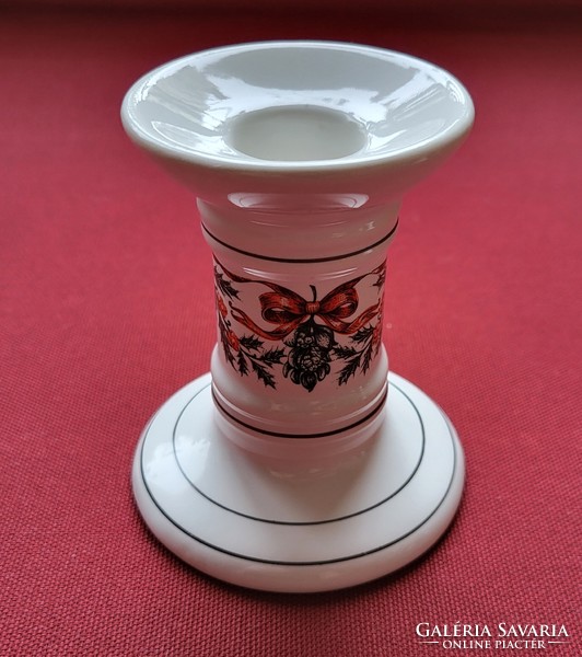 Porcelain candle holder decoration with Christmas pattern