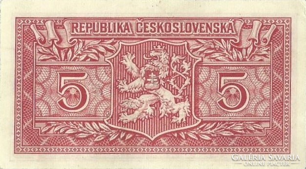 5 korun korona 1949 Csehszlovákia 3. Gyönyörű