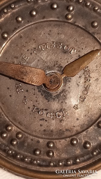 Rrr! Pierre tissot (Switzerland) silver pocket watch with braille for the blind, late 1800s