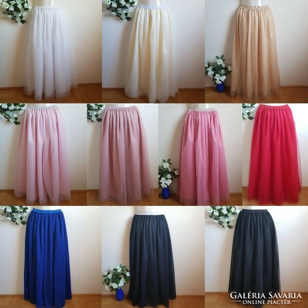 New, custom-made ecru tulle skirt, bridal long, maxi skirt