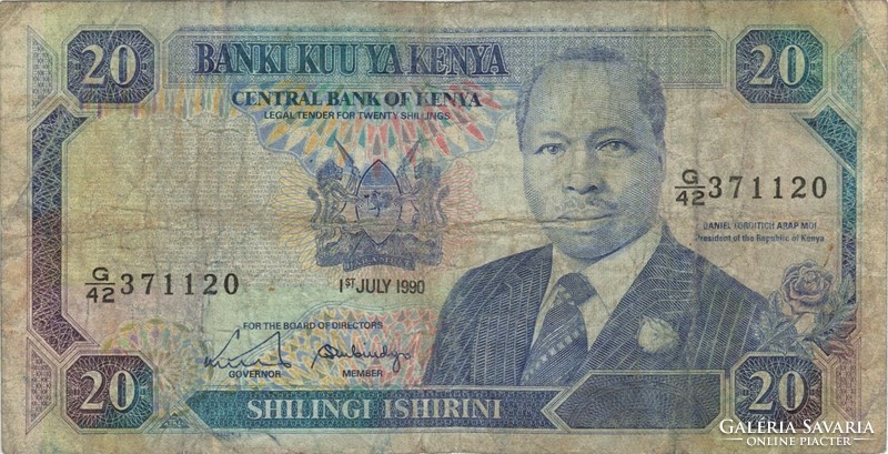 20 Shilingi 1990 kenya