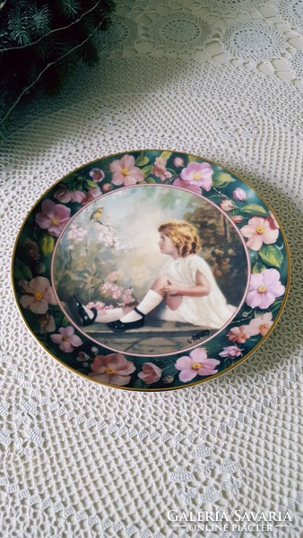 Bájos,Royal Doulton "Tavaszi szerenád" limitált kiadású porcelán dísztányér