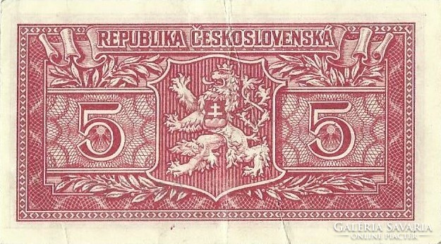 5 korun korona 1949 Csehszlovákia 2.
