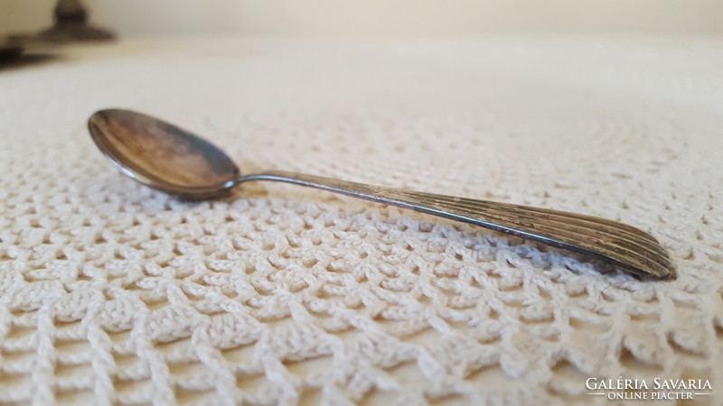 6 silver-plated mocha spoons, in a box