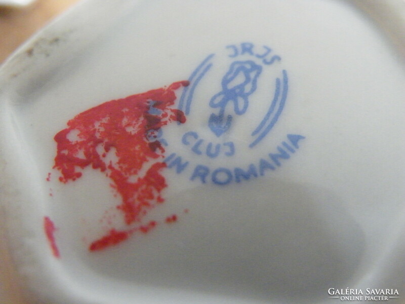 Antik CLUJ/made in Romania/ IRIS porcelán - 3 részes levélmintázatú tálak, falra akaszthatós -