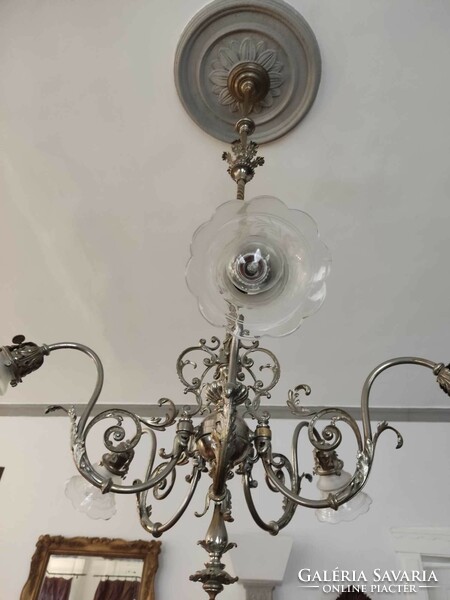Five-arm antique chandelier, rod - discounted