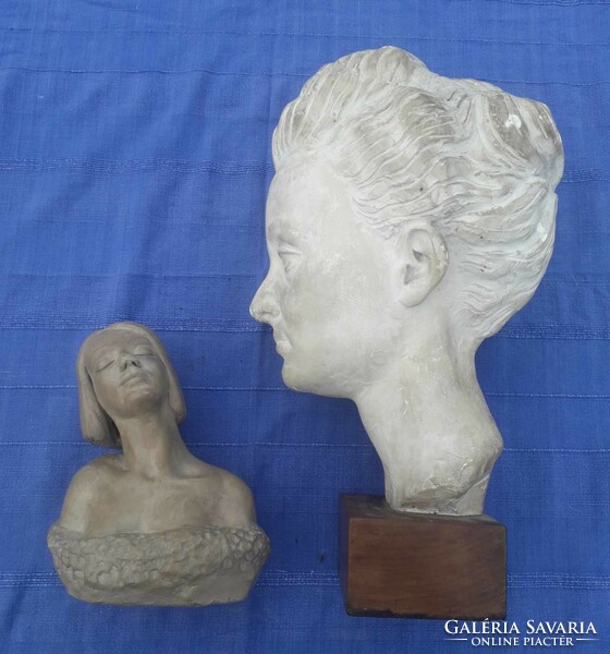 2 pcs. Female bust / Art Nouveau - art deco.