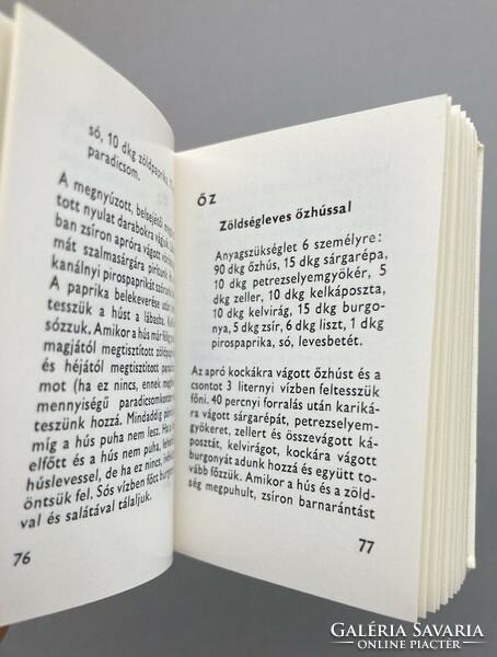 Tolnai Kálmán: Vadászok szakácskönyve, számozott, limitált minikönyv (250/500), gyűjtői ritkaság