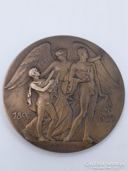 Dohnyányi Ernő bronz plakett, 6,5 cm