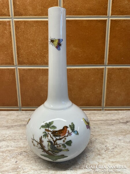 Herend rothschild bird vase 19x9