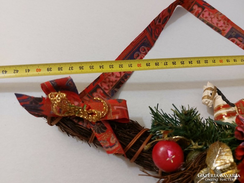 Karácsonyi akasztható lovacskás dísz 40 cm