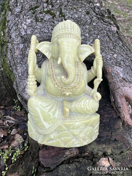 Ganesha made of jade stone.