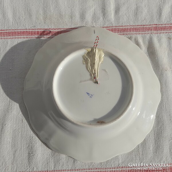 ALT WIEN porcelán tányérok, 1851-1858-ból, korabeli biedermeyer