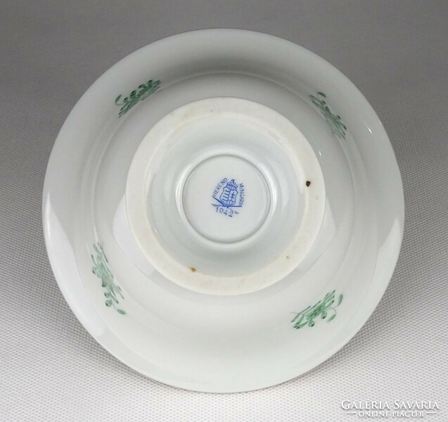 1P833 Régi zöld Apponyi mintás Herendi porcelán tál tálka 1942