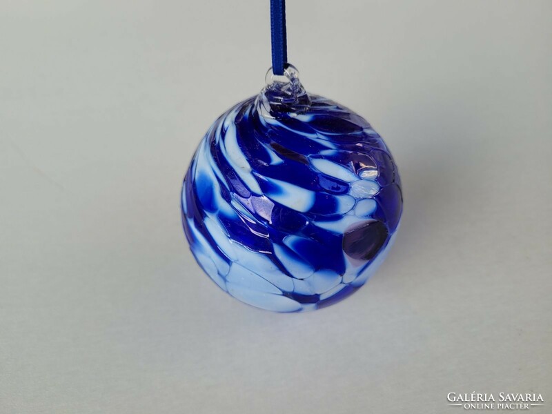 Régi üveg gömb Joska Desing Silberberg Kristall Bavaria dísz retro karácsonyfadísz