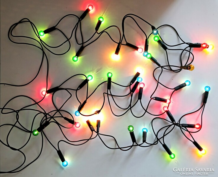 Retro Christmas tree ornament colorful lights