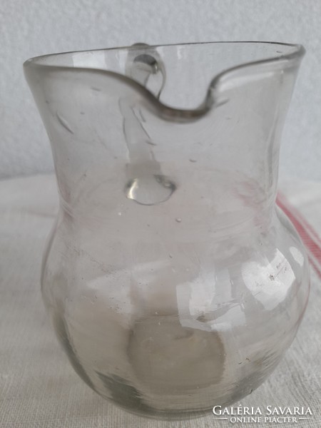 Antique blown glass baptismal jug, xix. No. Middle!