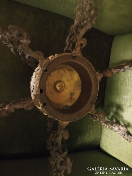 Zsolnay ceiling kerosene lamp