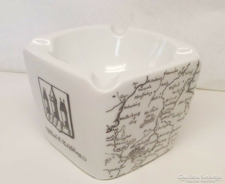 Bavaria patterned porcelain ashtray set on four sides 10 pcs. Together