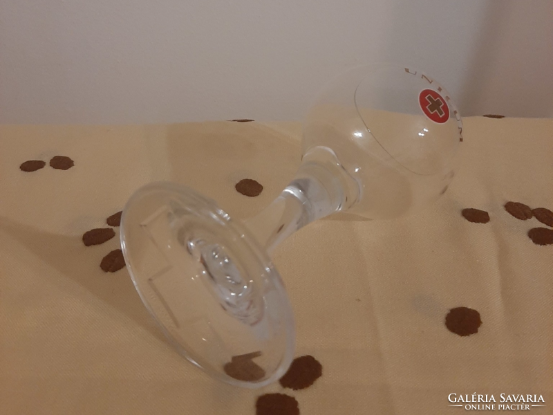 Unicum felirat üveg talpas pohár 12,5 cm