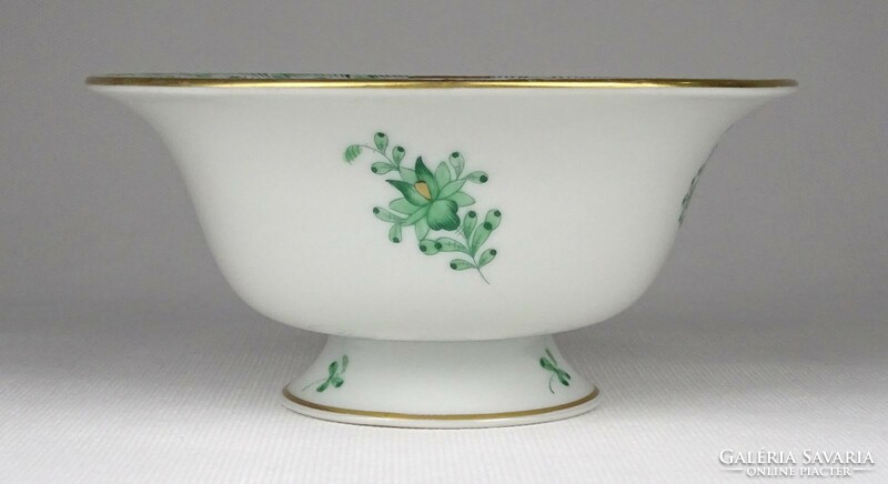 1P833 old green Appony pattern Herend porcelain bowl tray 1942