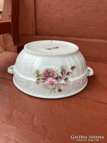 2 Eared eared lily flower patty bowl Soup bowl Peasant bowl, Nostalgia piece Peasant comatose