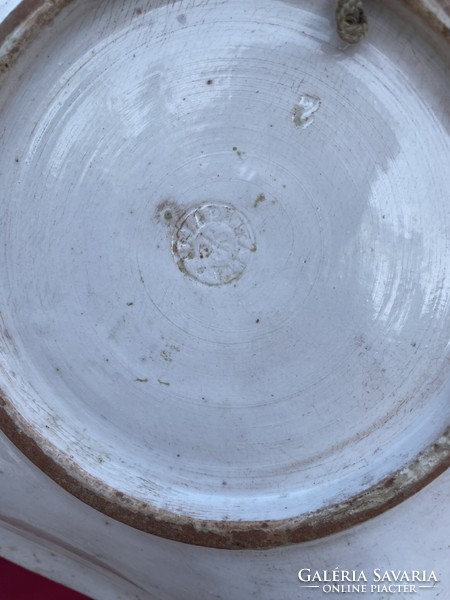Gyönyörű régi Apátfalva Apátfalvi kocka kínáló gyűjtői darab  tányér hagyaték