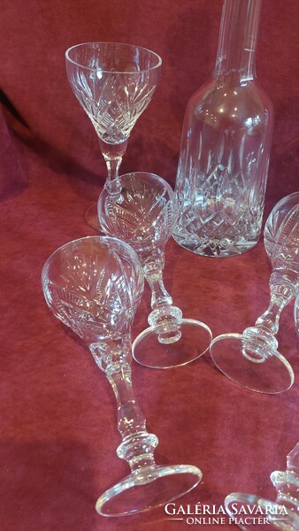Old crystal drinking set of respectable size