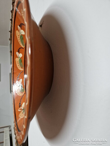 Karcagi large ceramic wall bowl, 33 cm.