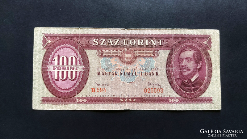 100 Forint 1962, F+