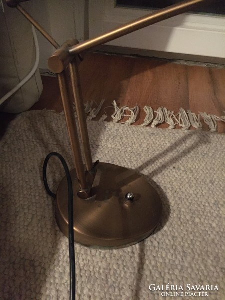 Bronze-colored metal, adjustable brightness, designed desk lamp, German