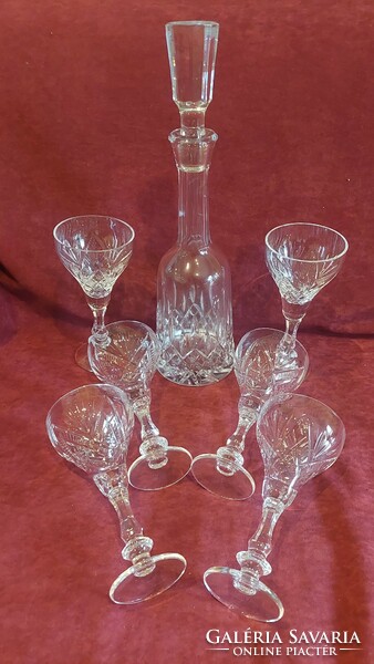 Old crystal drinking set of respectable size