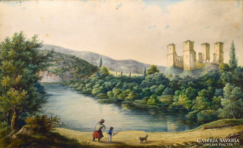 XIX. Sz. Közepe Hungarian painter: Diósgyőr castle