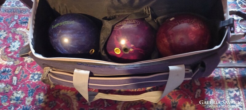 3db bowling golyó táskával