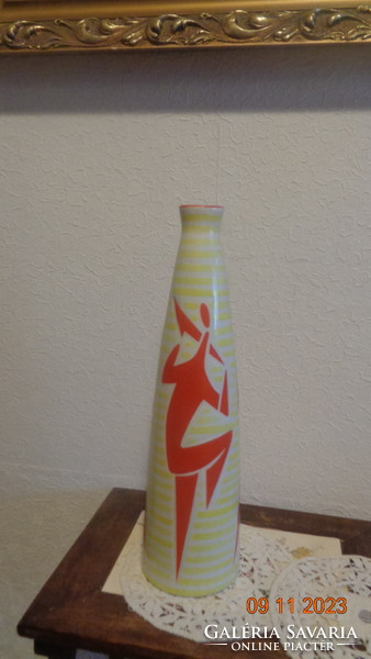 Zsolnay  , Török János  jazz vázája  , 42 cm